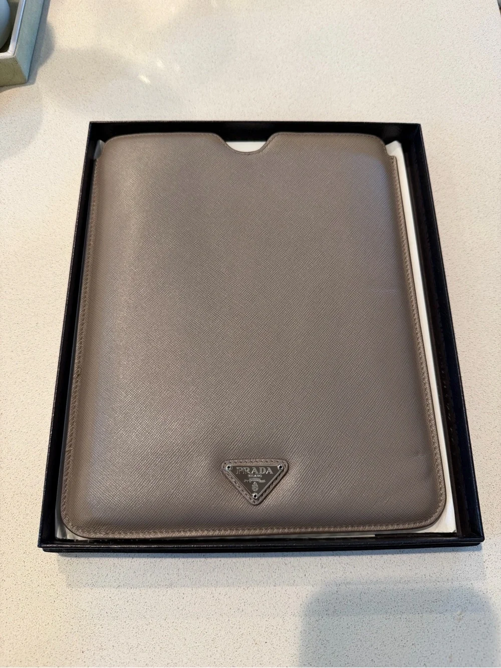PRADA iPad Mini Case Taupe NWT